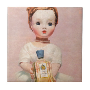 1950s Yardley ad with Madame Alexander doll Ceramic Tile