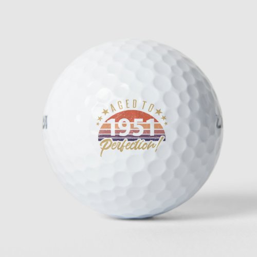 1951 70th Birthday Aged To Perfection Golf Balls