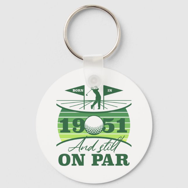 1951 70th Birthday Golf Lover Keychain (Front)