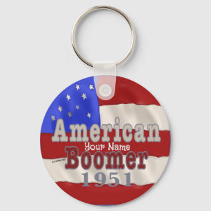 1951 Birthday Baby Boomer  keychains