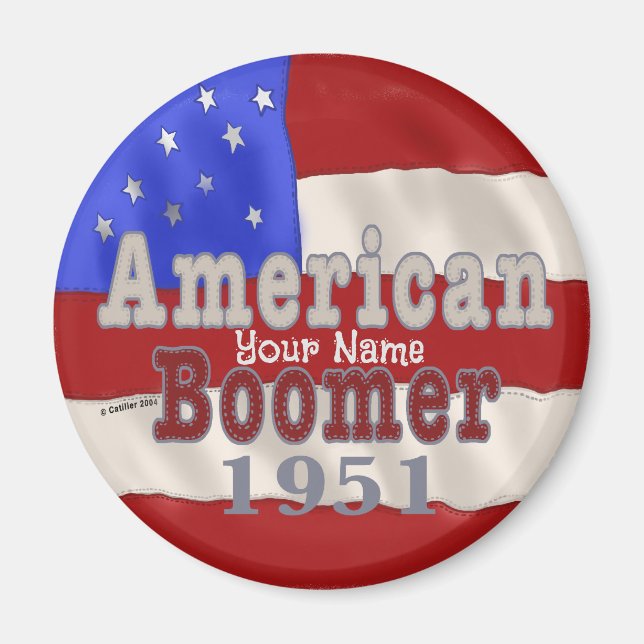 1951 Birthday Baby Boomer  Magnet (Front)