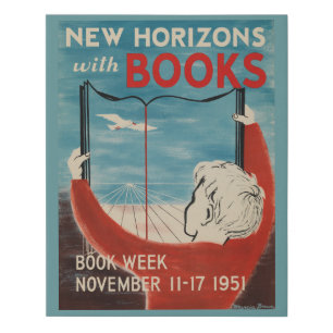 1951 Children's Book Week Poster Faux Canvas Print