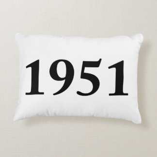 1951 for birthdays, anniversaries, celebrations accent pillow