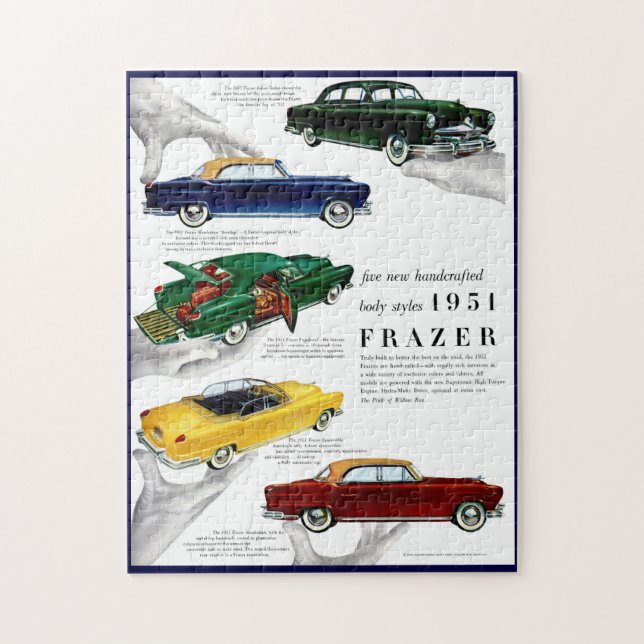 1951 Frazer automobile ad Jigsaw Puzzle (Vertical)