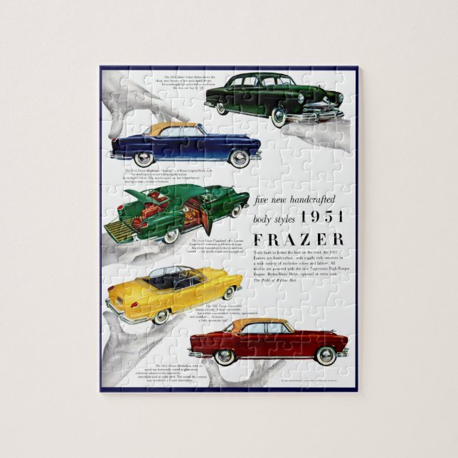 1951 Frazer automobile ad Jigsaw Puzzle (Vertical)