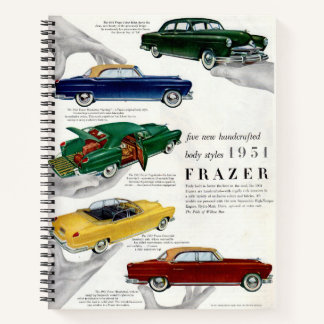 1951 Frazer automobile ad Notebook