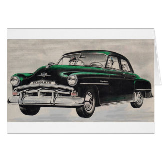 1951 green Plymouth Cranbrook Cards