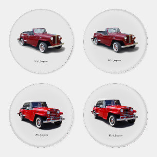 1951 Jeepster coaster set