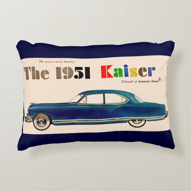 1951 Kaiser Accent Pillow (Front)