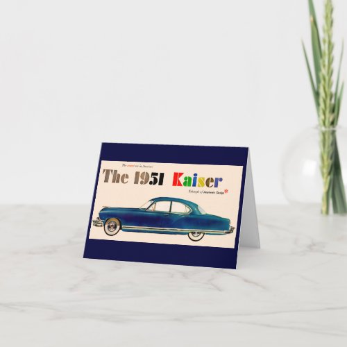 1951 Kaiser Note Card