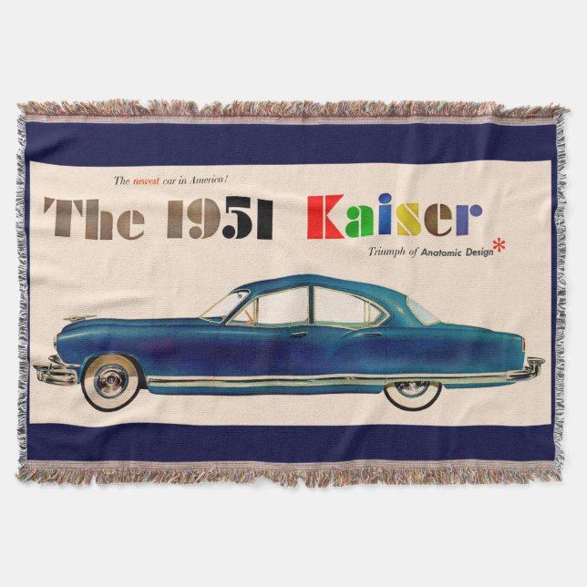 1951 Kaiser Throw Blanket (Front)