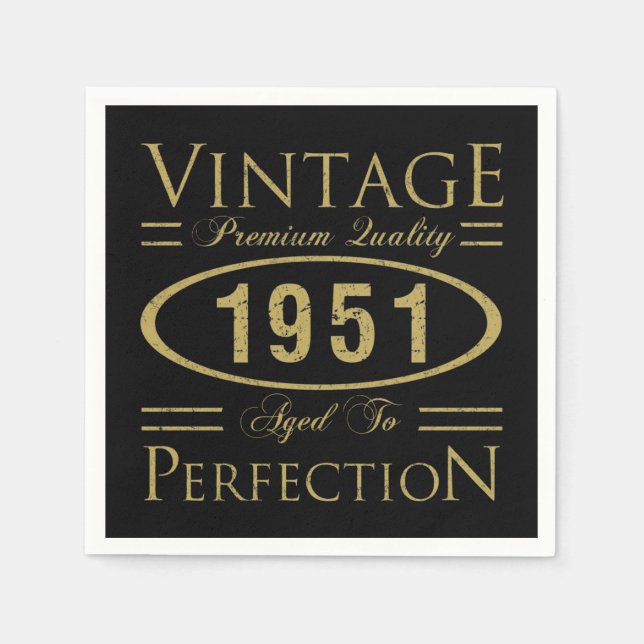 1951 Premium Quality 70th Birthday Napkins (Front)