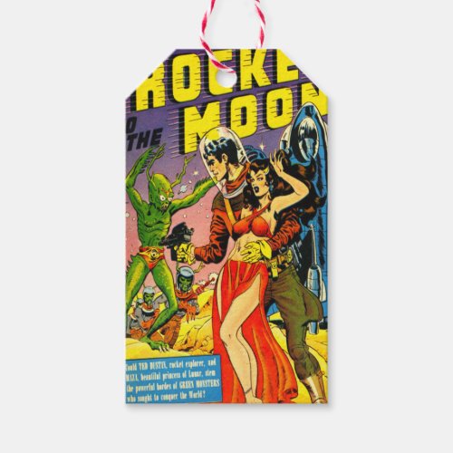 1951 ROCKET TO THE MOON SCI FI COMICS GIFT TAGS