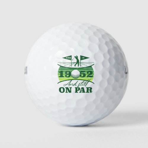 1952 70th Birthday Golf Lover Golf Balls