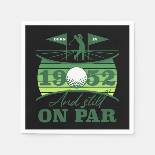 1952 70th Birthday Golf Lover Napkins (Front)