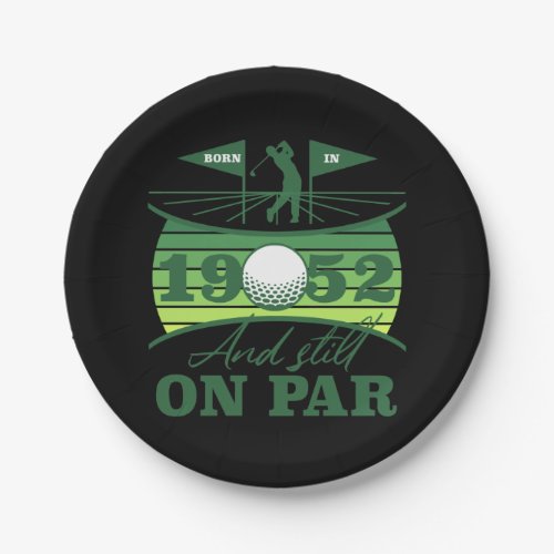 1952 70th Birthday Golf Lover Paper Plates