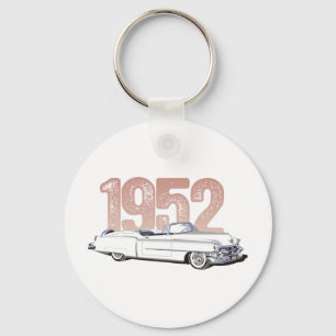 1952 Cadillac Coupe De Ville, white convertible Keychain