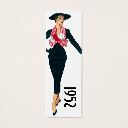 1952 Fashion Bookmark Business Card Templates