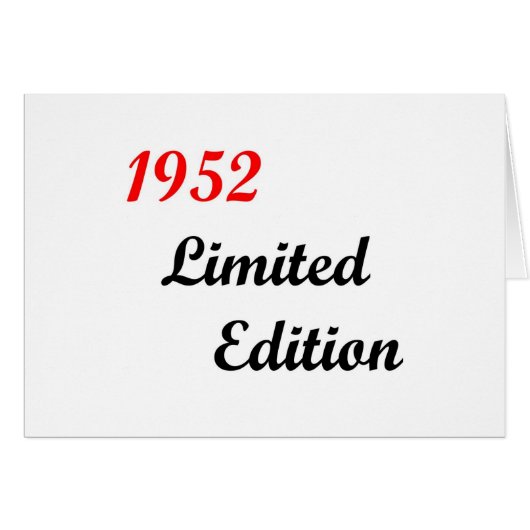 1952 Limited Edition Cards (Front Horizontal)