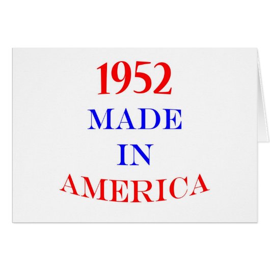 1952 Made in America Cards (Front Horizontal)