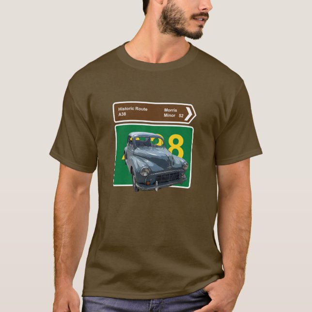 1952. Morris Minor. British Classic Car. A38 T-Shirt (Front)