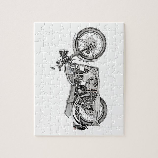 1952 Velocette Venom Motorcycle Jigsaw Puzzle (Vertical)