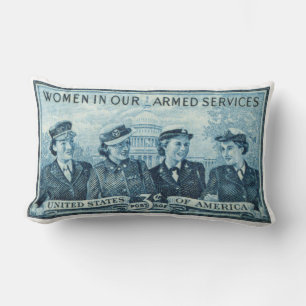 1952 Women in US Armed Services Lumbar Pillow