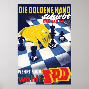 1953 Anti-Capitalist German Election Poster Labour