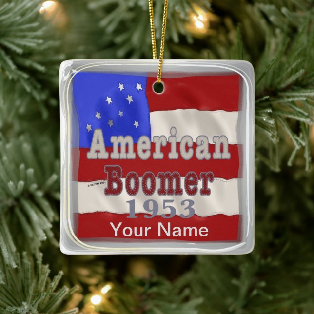1953 Baby Boomer Birthday custom ornaments  (Tree)