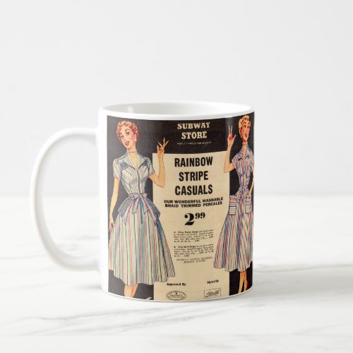 1953 Gimbels Subway Store dress ad Coffee Mug