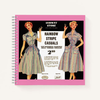 1953 Gimbels Subway Store dress ad Notebook
