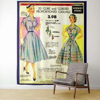 1953 Gimbels Subway Store dress sale ad Tapestry