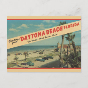 1953 Greetings From Daytona Beach Postcard