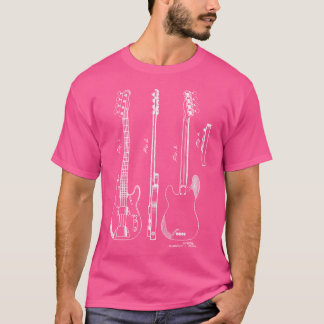 1953 Iconic Bass Guitar Patent Music Player Histor T-Shirt