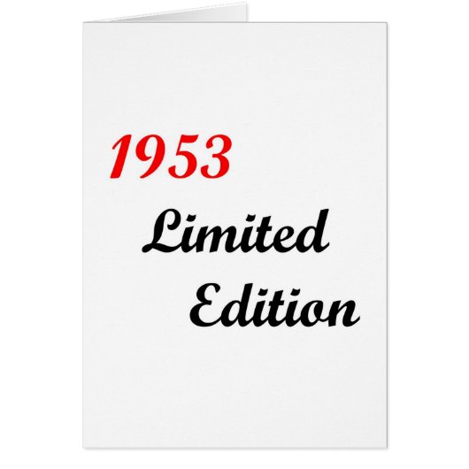 1953 Limited Edition Cards (Front)