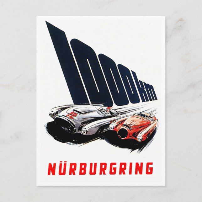 1953 Nurburgring 1000km vintage racing Postcard (Front)