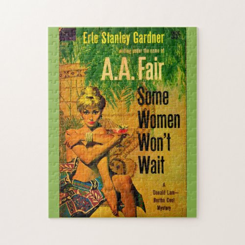 1953 pulp novel cover Some Women Wont Wait Jigsaw Puzzle
