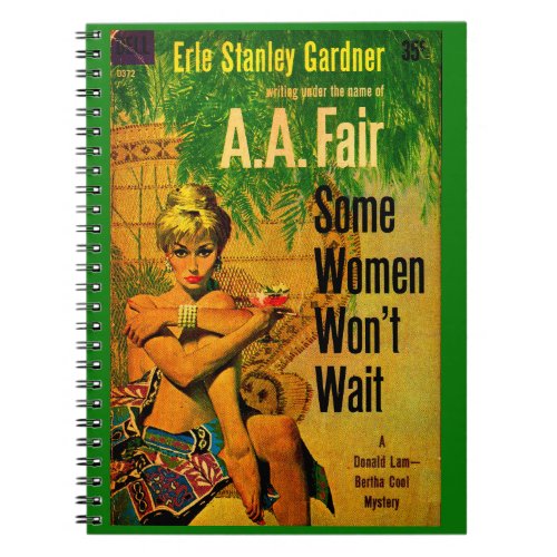 1953 pulp novel cover Some Women Wont Wait Notebook