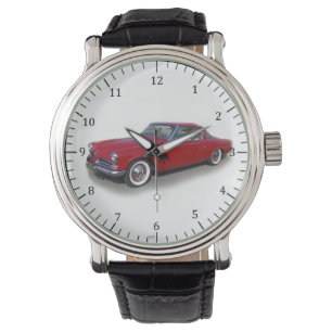 1953 red classic car watch