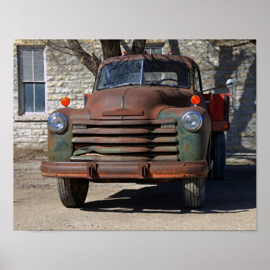 Download 1953 Rusty Vintage Truck Poster | Zazzle.com