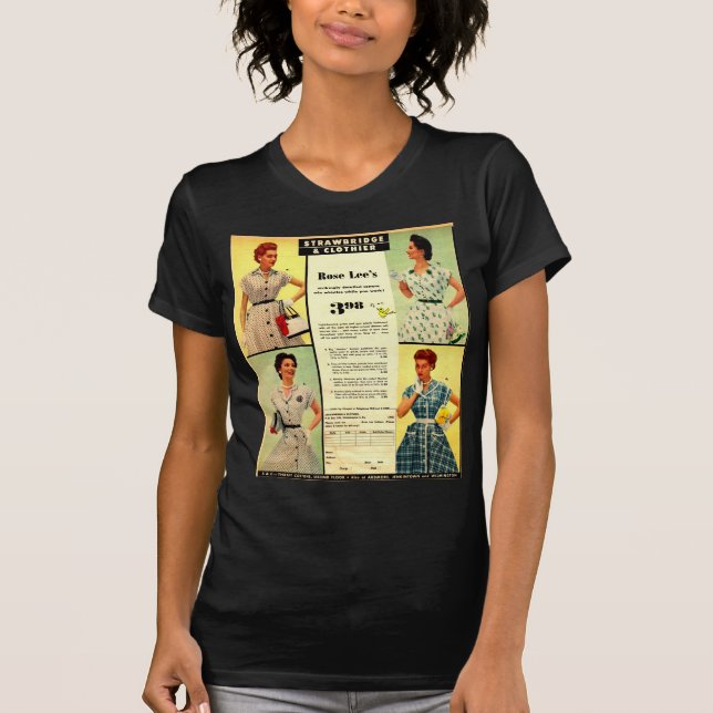 1953 Strawbridge & Clothier dress sale ad T-Shirt (Front)