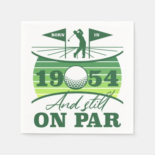 1954 70th Birthday Golf Humor Napkins