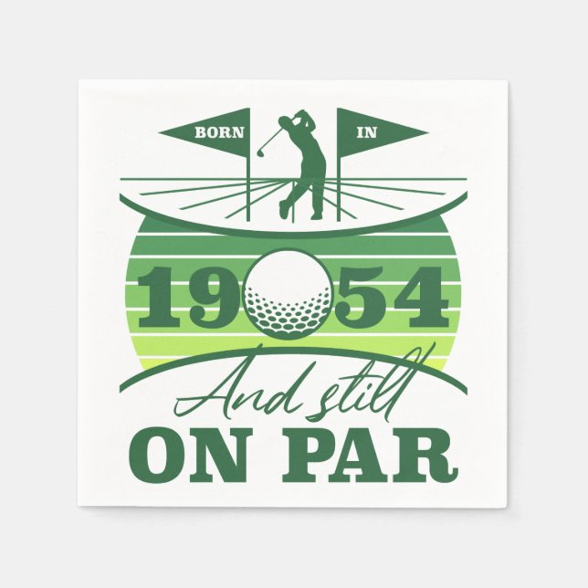 1954 70th Birthday Golf Humor Napkins (Front)