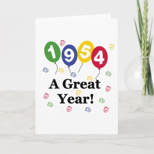 1954 A Great Year Birthday Card