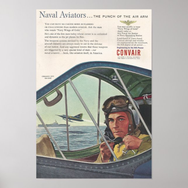 1954 Ad Convair Naval Aviators Poster (Front)