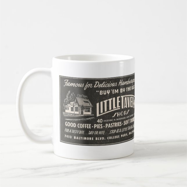 1954 Ad LITTLE TAVERN, College Park, MD Coffee Mug (Left)