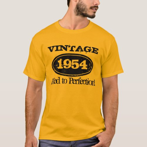 1954 Aged to perfection  Vintage Birthday t shirt