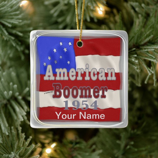 1954 Baby Boomer Birthday custom ornaments  (Tree)