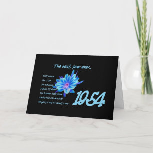 1954 Birthday - The Best Year Ever with Hit Songs Card