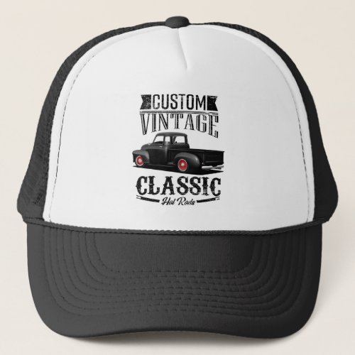 1954 Black Street Rod Pickup Trucker Hat